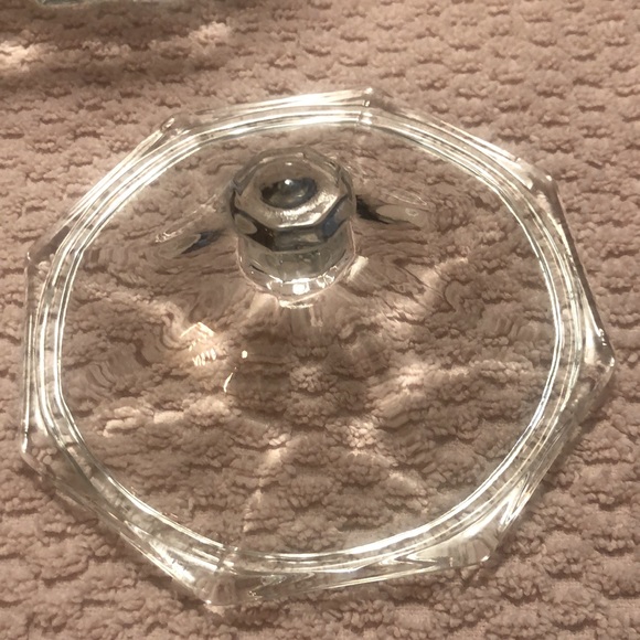 Vintage Indiana Glass Clear Octagon Candy Dish With Lid - Picture 2 of 4